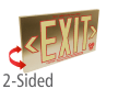 2 Sided  Brushed Aluminum Exit Sign  Box