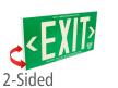 2 Sided  Green Background  Glowing Letters