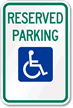Reserved Parking (handicapped Symbol) Aluminum ADA Handicapped Sign