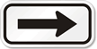 Arrow (black) Aluminum Arrow Sign