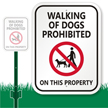 Dogs Prohibited with Graphic Sign