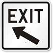 Exit with Left Arrow Sign