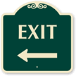 Exit with Left Arrow Sign