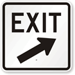 Exit With Right Arrow Sign