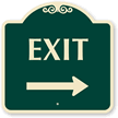 Exit With Right Arrow Sign