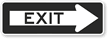 Exit Sign (with Right Arrow)
