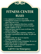Fitness Center Rules Sign