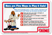Five Ways to Play it Safe McGruff Sign