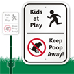 Kids At Play With Graphic Sign
