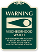 Warning Neighborhood Watch Sign