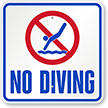 No Diving Texas Sign