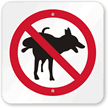 No Dog Peeing Graphic Sign