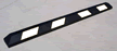 Parking Lot wheel Stop, White reflective strips
