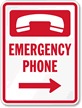 Emergency Phone Sign