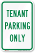 Tenant Parking Only Sign