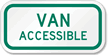 Van Accessible Aluminum ADA Handicapped Sign