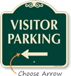 Left Arrow Visitor Parking SignatureSign™