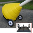 Sign Base Mover with closet hanger hole - 6' hard rubber wheels