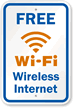 Free Wi-Fi Wireless Internet Sign