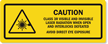 CLASS 3R VISIBLE, INVISIBLE LASER RADIATION LABEL