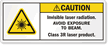 Invisible Laser Radiation. Avoid Exposure Beam Label