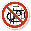 Do Not Operate With Guard Removed Label