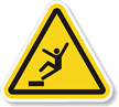 ISO W008 Drop Fall Hazard Label