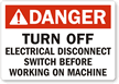 Handy lockout Label give warning just when needed.
