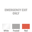 Emergency Exit Only Die Cut Glass Window Decal