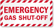 Emergency Gas Shut-Off Label