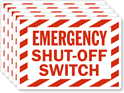 Emergency Shut-Off Switch Label