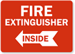 Fire Extinguisher Inside (arrow left)