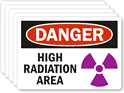 Danger High Radiation Area Label