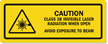 CLASS 3B LASER RADIATION AVOID EXPOSURE LABEL