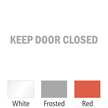 Keep Door Closed Vinyl Cut Glass Window Decal