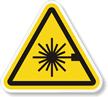 ISO W004 Laser beam Label