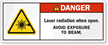 Laser Radiation. Avoid Exposure To Beam Label