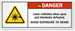 Laser Radiation. Avoid Exposure To Beam Label