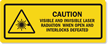 VISIBLE AND INVISIBLE LASER RADIATION LABEL
