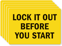 Lock It Out Before You Start Vinyl Label