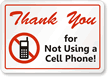 Cell Phone Not Allowed Label