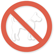 No Dog Symbol Label