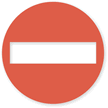No Exit Symbol Die Cut Glass Door Label