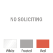 No Soliciting Vinyl Die Cut Glass Window Decal