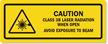 CLASS 3B LASER RADIATION AVOID EXPOSURE LABEL