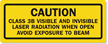 Protective Housing Visible Invisible Class 3B Label