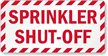 Sprinkler Shut-Off Label