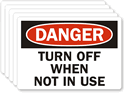 Danger: Turn Off Label