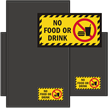 No Food Or Drink WaterHog Sign Mat