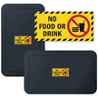 No Food Or Drink Sign Mat with Graphic